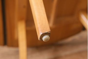 ヴィンテージ家具　イギリスビンテージ　ERCOL(アーコール)　エルム材　ウィンザードロップリーフテーブル(バタフライテーブル、ラウンドテーブル)(R-043354)