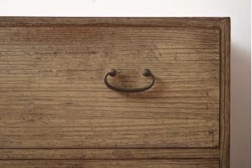 レトロ家具　昭和中期　桐材 素朴な和の雰囲気漂う箪笥2段(ローボード、テレビ台、チェスト、引き出し、桐箪笥、桐たんす)(R-043359)