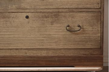 レトロ家具　昭和中期　桐材 素朴な和の雰囲気漂う箪笥2段(ローボード、テレビ台、チェスト、引き出し、桐箪笥、桐たんす)(R-043359)