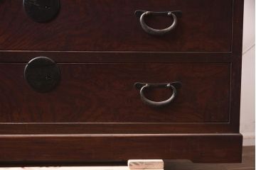 アンティーク家具　昭和初期　前面・側面ケヤキ材　中桐材　上手物!上質な和の雰囲気漂う衣装タンス(和タンス、引き出し、チェスト)(R-043360)