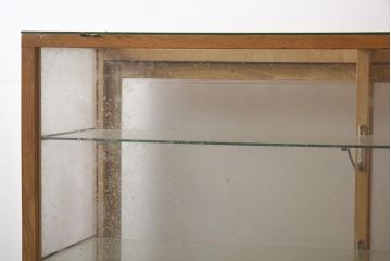 レトロ家具　昭和中期　ペイントカラーがお洒落なガラスケース(ショーケース、陳列棚)(R-043362)