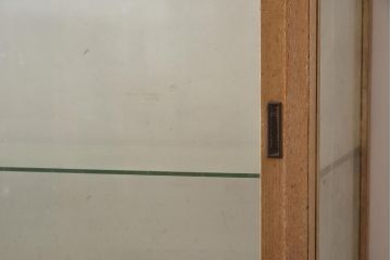 レトロ家具　昭和中期　ペイントカラーがお洒落なガラスケース(ショーケース、陳列棚)(R-043362)