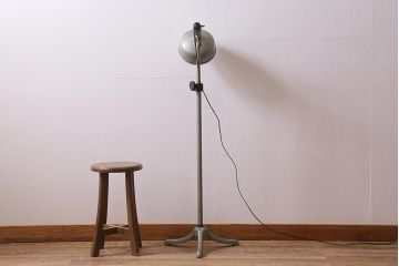 レトロ照明　ビンテージスタイルにもおすすめなアイアン製のスタンドライト(フロアスタンド)(R-043367)