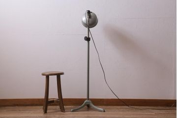 レトロ照明　ビンテージスタイルにもおすすめなアイアン製のスタンドライト(フロアスタンド)(R-043368)