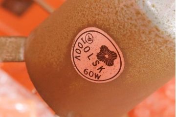 ビンテージ照明　レトロポップなカラーと個性的なデザインが目を引くペンダントライト(天井照明、シェード)(R-043369)