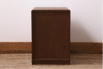 レトロ家具　ネームプレート付き　ナチュラルスタイルにもおすすめな素朴な雰囲気の小引き出し(小物収納)(R-043372)