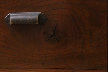 アンティーク家具　和製アンティーク　昭和初期　天板ヒノキリメイク　背面もキレイ!小ぶりなカウンターチェスト(チェスト、引き出し)(R-043375)