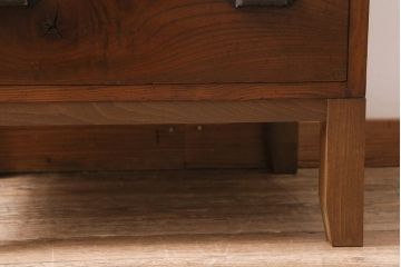 アンティーク家具　和製アンティーク　昭和初期　天板ヒノキリメイク　背面もキレイ!小ぶりなカウンターチェスト(チェスト、引き出し)(R-043375)