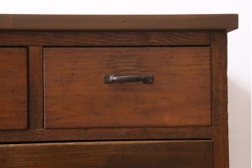 アンティーク家具　和製アンティーク　昭和初期　天板ヒノキリメイク　背面もキレイ!小ぶりなカウンターチェスト(チェスト、引き出し)(R-043375)
