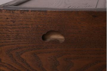 アンティーク家具　桑・欅・桐材　真鍮金具　上手物の小引き出し(裁縫箱)(R-043383)