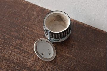 古民具・骨董　江戸期　古伊万里　松竹梅文　色絵香炉(茶道具、仏具)(R-043386)