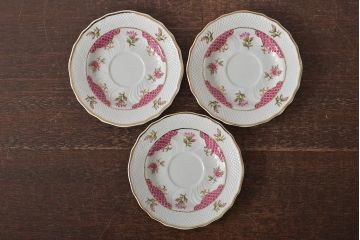 中古　ハンガリー　HOLLOHAZA(ホロハーザ)　Henriette(ヘンリエッタ)　カップ&ソーサー3客セット(洋食器)(R-043388)