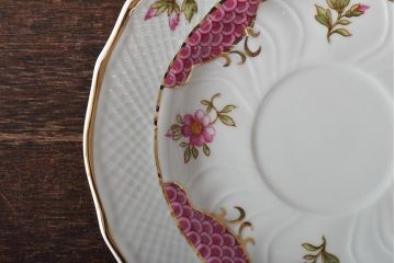 中古　ハンガリー　HOLLOHAZA(ホロハーザ)　Henriette(ヘンリエッタ)　カップ&ソーサー3客セット(洋食器)(R-043389)