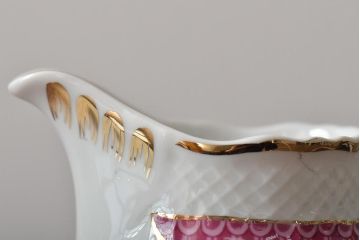 中古　ハンガリー　HOLLOHAZA(ホロハーザ)　Henriette(ヘンリエッタ)　シュガーポット・クリーマー(ミルクポット、ミルクジャグ、洋食器)(R-043390)