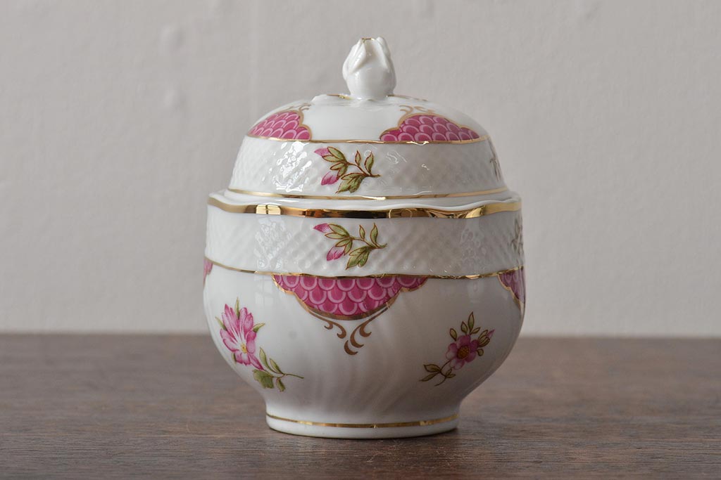 中古　ハンガリー　HOLLOHAZA(ホロハーザ)　Henriette(ヘンリエッタ)　シュガーポット・クリーマー(ミルクポット、ミルクジャグ、洋食器)(R-043390)