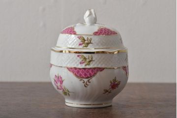 中古　ハンガリー　HOLLOHAZA(ホロハーザ)　Henriette(ヘンリエッタ)　シュガーポット・クリーマー(ミルクポット、ミルクジャグ、洋食器)(R-043390)