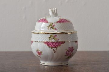 中古　ハンガリー　HOLLOHAZA(ホロハーザ)　Henriette(ヘンリエッタ)　シュガーポット・クリーマー(ミルクポット、ミルクジャグ、洋食器)(R-043390)