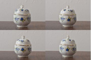 中古　ハンガリー　HOLLOHAZA(ホロハーザ)　Pannonia(パノニア)　ティーポット・カップ&ソーサー6客・クリーマー・シュガーポット　ティーセット(洋食器)(R-043391)