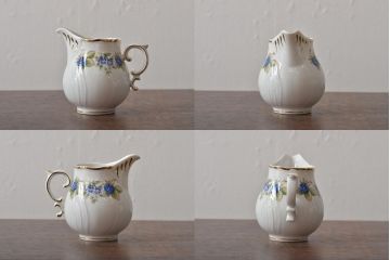 中古　ハンガリー　HOLLOHAZA(ホロハーザ)　Pannonia(パノニア)　ティーポット・カップ&ソーサー6客・クリーマー・シュガーポット　ティーセット(洋食器)(R-043391)