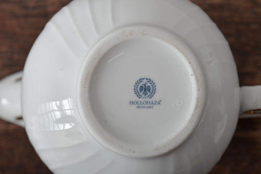 中古　ハンガリー　HOLLOHAZA(ホロハーザ)　Pannonia(パノニア)　ティーポット・カップ&ソーサー6客・クリーマー・シュガーポット　ティーセット(洋食器)(R-043391)