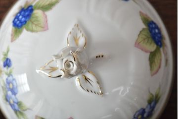 中古　ハンガリー　HOLLOHAZA(ホロハーザ)　Pannonia(パノニア)　ティーポット・カップ&ソーサー6客・クリーマー・シュガーポット　ティーセット(洋食器)(R-043391)