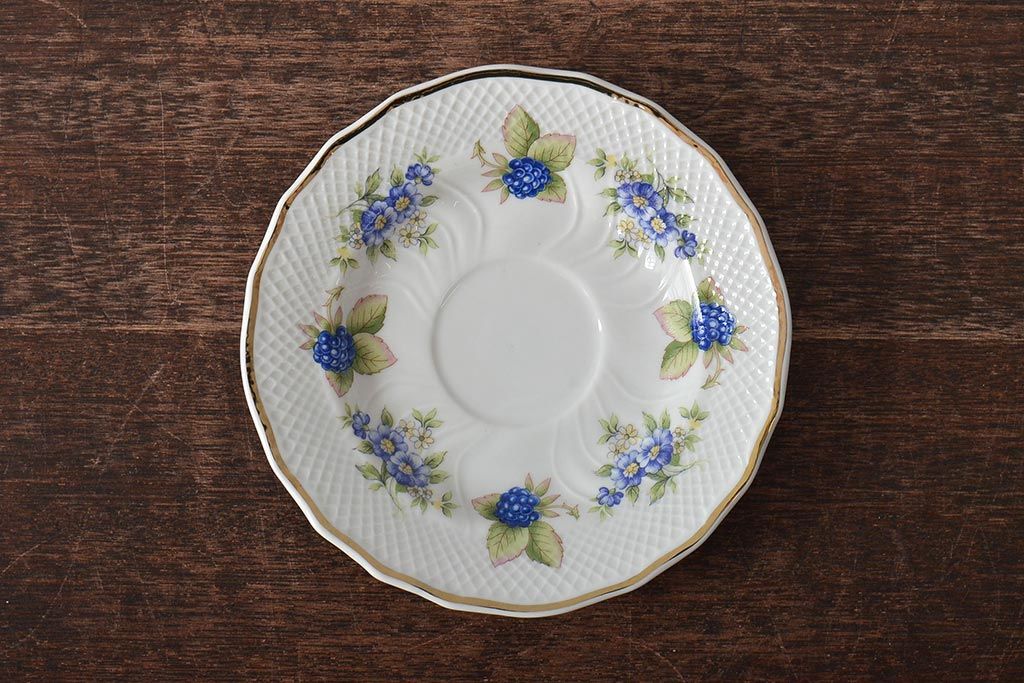 中古　ハンガリー　HOLLOHAZA(ホロハーザ)　Pannonia(パノニア)　ティーポット・カップ&ソーサー6客・クリーマー・シュガーポット　ティーセット(洋食器)(R-043391)