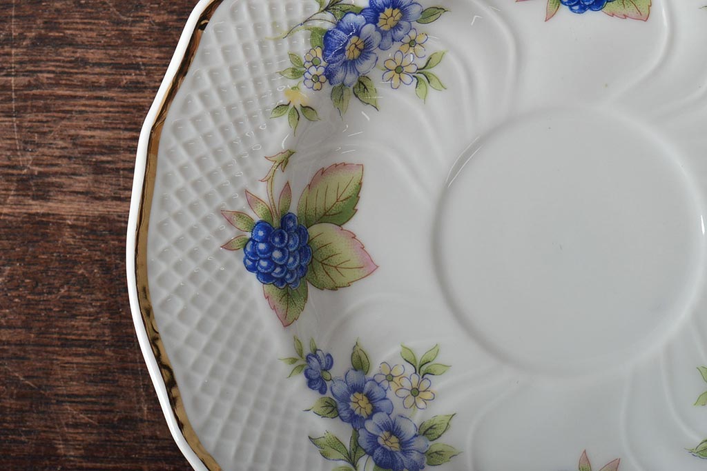 中古　ハンガリー　HOLLOHAZA(ホロハーザ)　Pannonia(パノニア)　ティーポット・カップ&ソーサー6客・クリーマー・シュガーポット　ティーセット(洋食器)(R-043391)