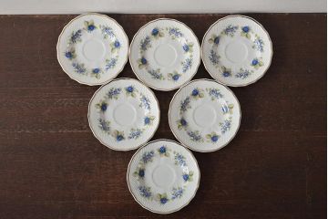 中古　ハンガリー　HOLLOHAZA(ホロハーザ)　Pannonia(パノニア)　ティーポット・カップ&ソーサー6客・クリーマー・シュガーポット　ティーセット(洋食器)(R-043391)