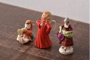 ヴィンテージ　フンメル人形　ドイツ　Goebel(ゲーベル)　フィギュリン3個セット　陶磁　 置物　 天使(、ビンテージ)