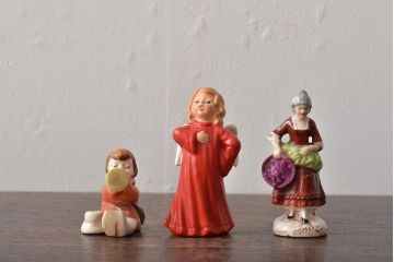 ヴィンテージ　フンメル人形　ドイツ　Goebel(ゲーベル)　フィギュリン3個セット　陶磁　 置物　 天使(、ビンテージ)