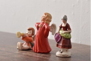 ヴィンテージ　フンメル人形　ドイツ　Goebel(ゲーベル)　フィギュリン3個セット　陶磁　 置物　 天使(、ビンテージ)