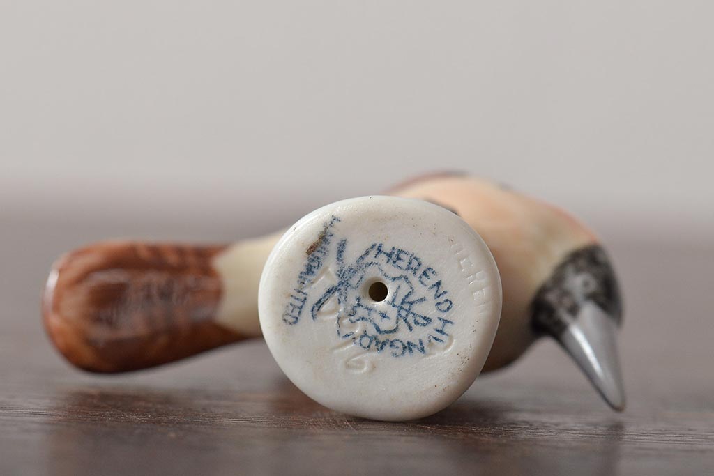 ヘレンド　鳥　陶器置物 ヘレンド 小物入れ 置物 陶器 にわとり ニワトリ 鶏 no.105