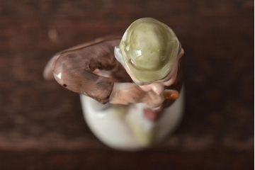 東ドイツ　ワーグナー&アペル　Wagner&Apel　W&A　フィギュリン3個セット　少年　犬　女の子　陶器　置物