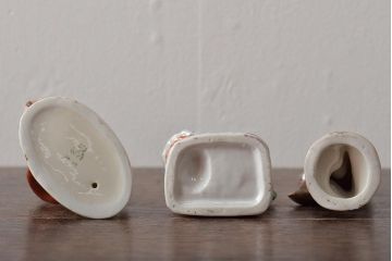 東ドイツ　ワーグナー&アペル　Wagner&Apel　W&A　フィギュリン3個セット　少年　犬　女の子　陶器　置物