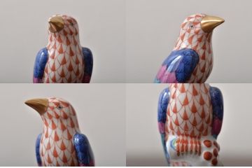 ハンガリー　HEREND(ヘレンド)　ウサギ　鳥　フィギュリン5個セット(R-043398)