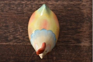 ハンガリー　HOLLOHAZA　ホロハーザ　ニワトリ　ハリネズミ　フィギュリン2個セット　陶器　置物