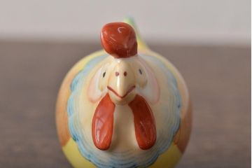 ハンガリー　HOLLOHAZA　ホロハーザ　ニワトリ　ハリネズミ　フィギュリン2個セット　陶器　置物