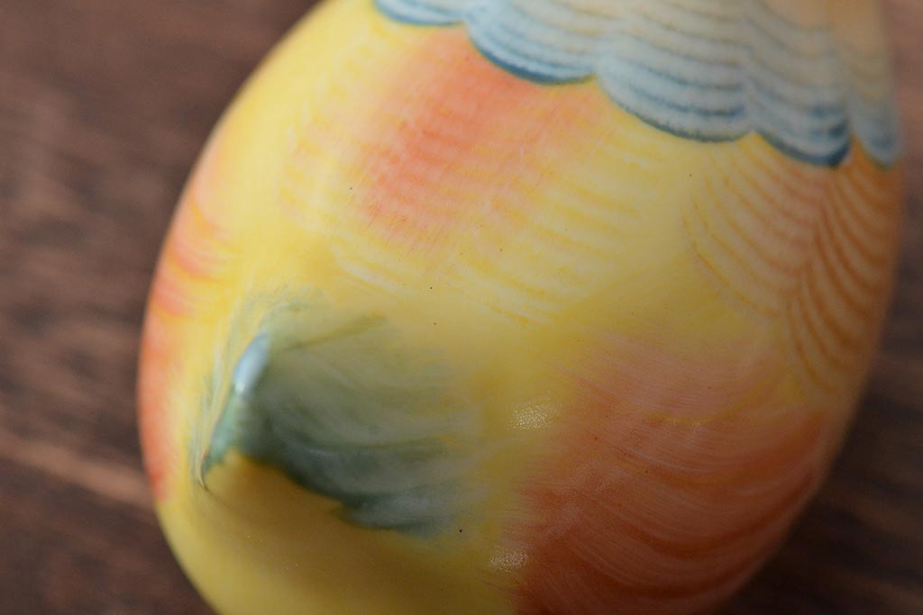 ハンガリー　HOLLOHAZA　ホロハーザ　ニワトリ　ハリネズミ　フィギュリン2個セット　陶器　置物