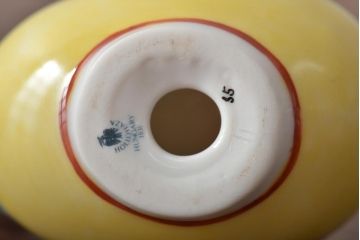 ハンガリー　HOLLOHAZA　ホロハーザ　ニワトリ　ハリネズミ　フィギュリン2個セット　陶器　置物