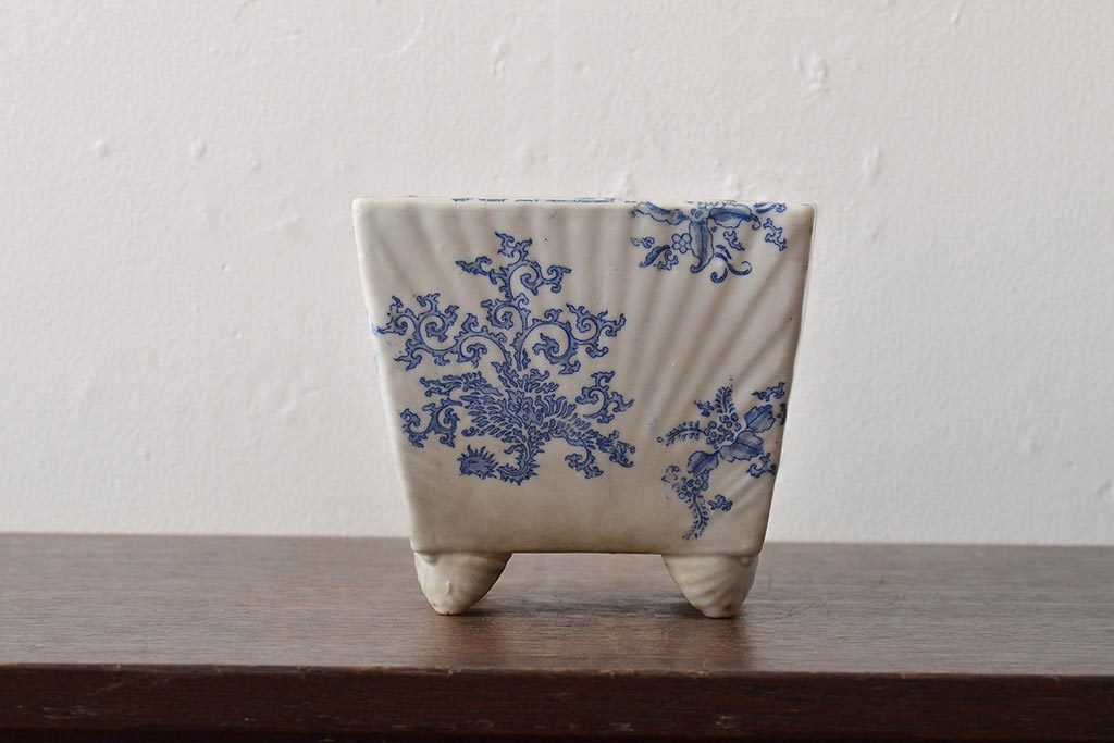 古民具　昭和初期　印判　小振りな植木鉢(R-043404)