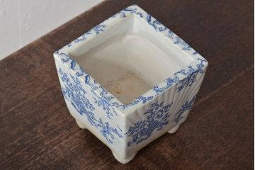 古民具　昭和初期　印判　小振りな植木鉢(R-043404)