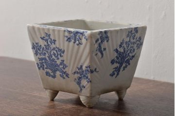 古民具　昭和初期　印判　小振りな植木鉢(R-043404)