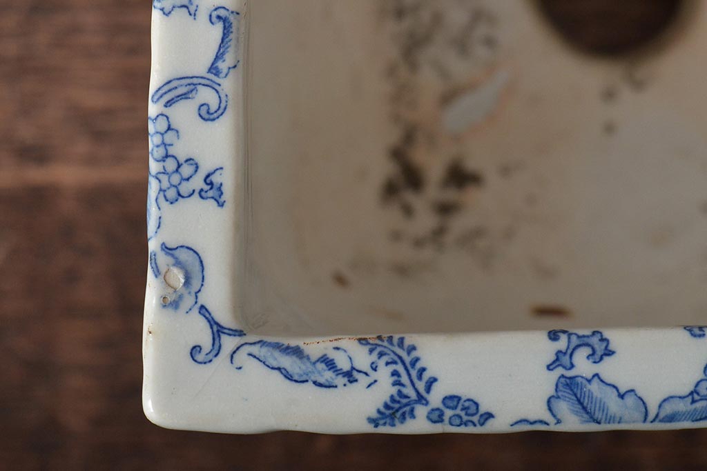 古民具　昭和初期　印判　小振りな植木鉢(R-043404)