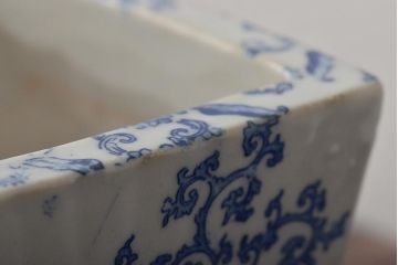 古民具　昭和初期　印判　小振りな植木鉢(R-043404)