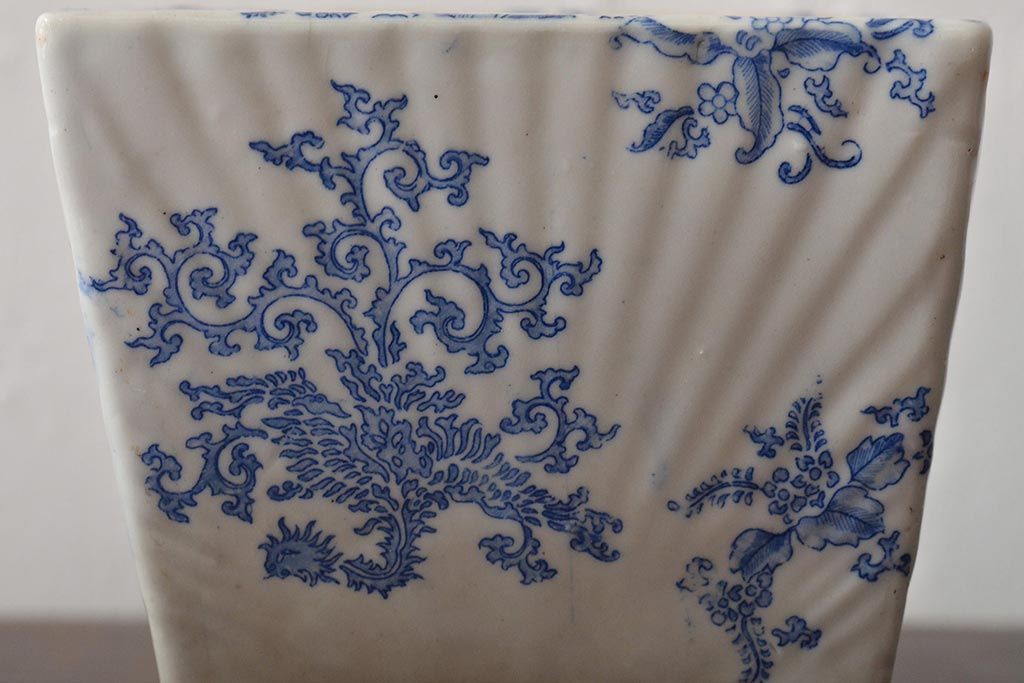 古民具　昭和初期　印判　小振りな植木鉢(R-043404)