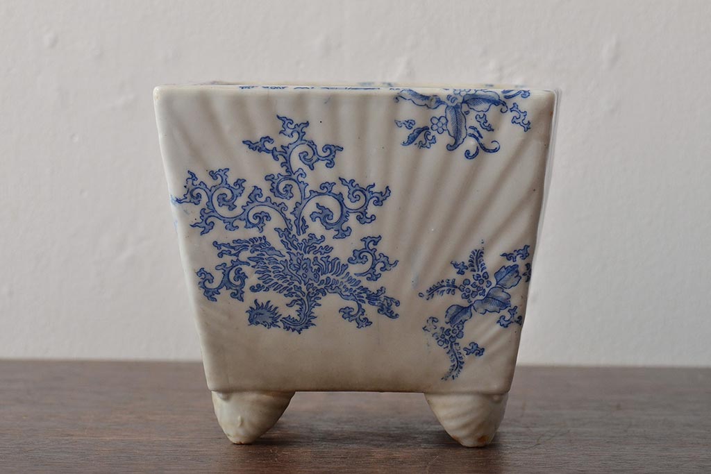 古民具　昭和初期　印判　小振りな植木鉢(R-043404)