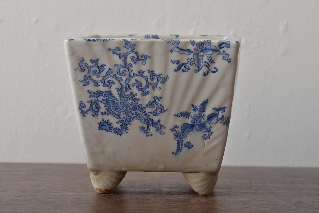 古民具　昭和初期　印判　小振りな植木鉢(R-043404)