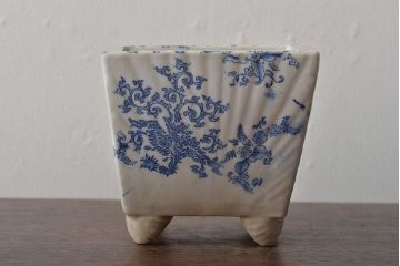 古民具　昭和初期　印判　小振りな植木鉢(R-043404)