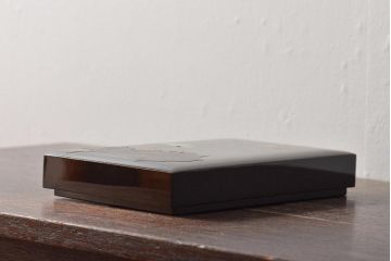 アンティーク雑貨　昭和初期　螺鈿　金蒔絵　梨地　木製硯箱(文箱、収納箱、漆器)(R-043405)