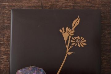 アンティーク雑貨　昭和初期　螺鈿　金蒔絵　梨地　木製硯箱(文箱、収納箱、漆器)(R-043405)